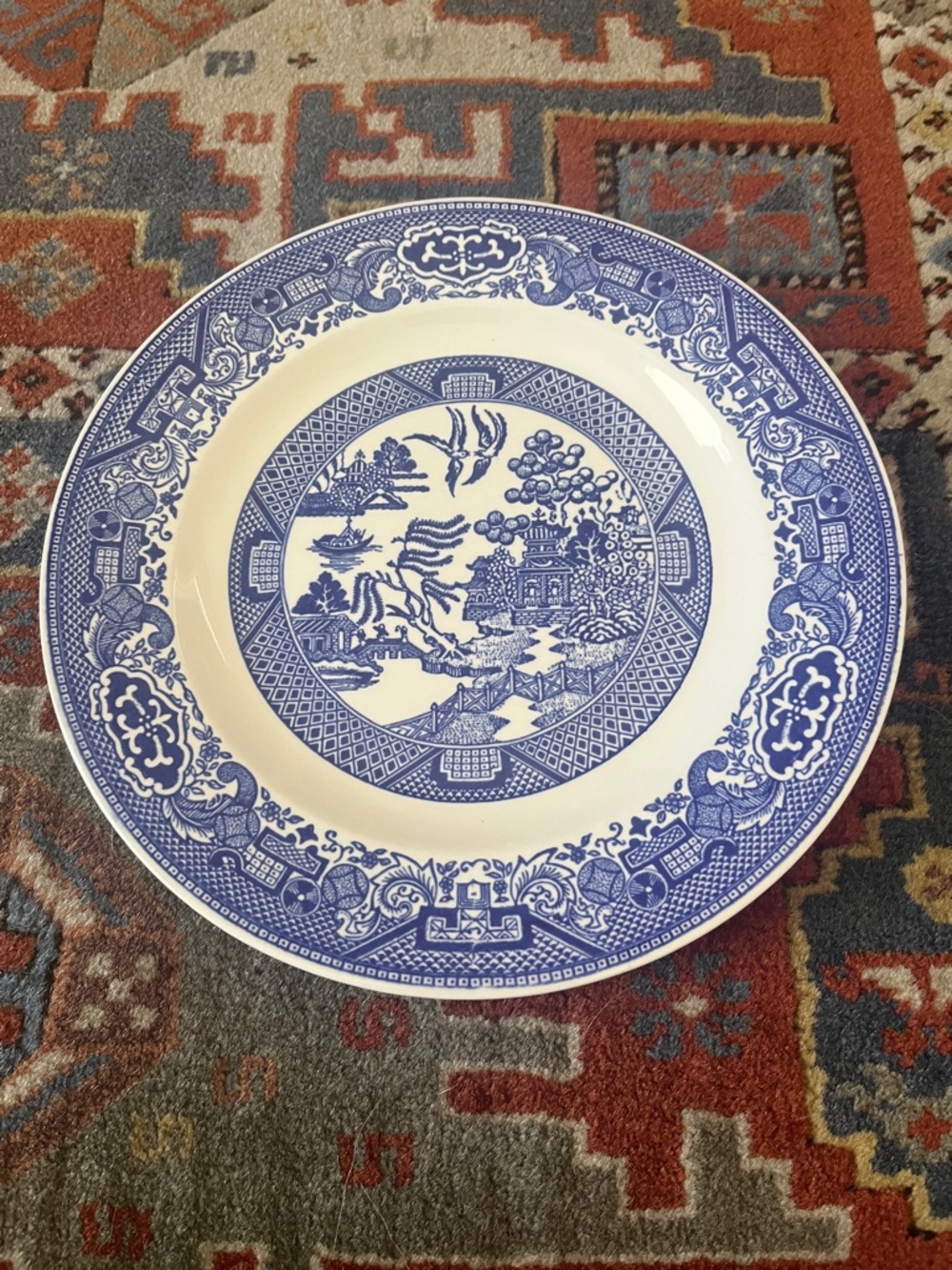Blue Willow Ware Royal China Transferware dinner salad plate